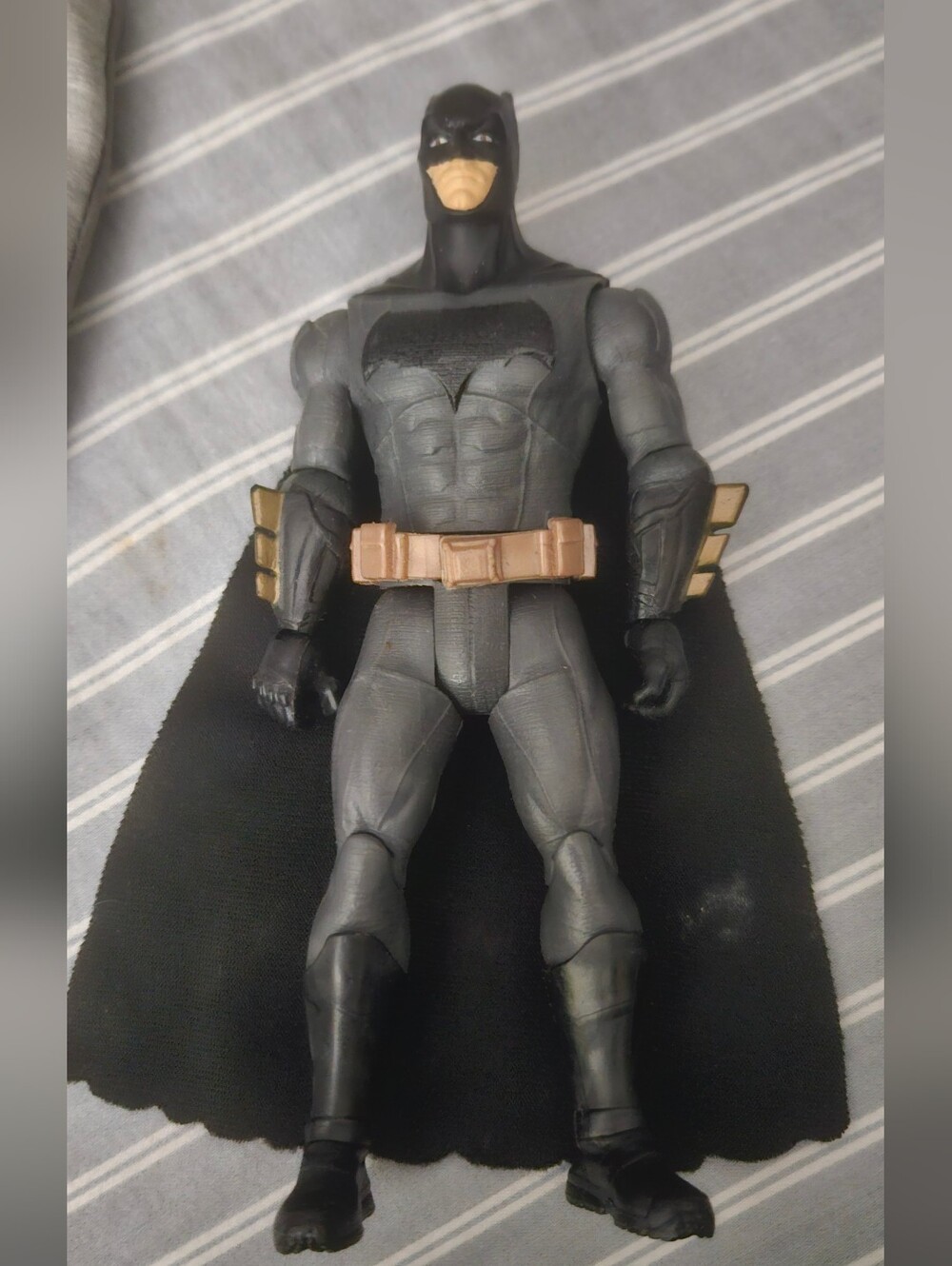 Batman Action Figure with Cape and Utility Belt - Black & Gray 6in